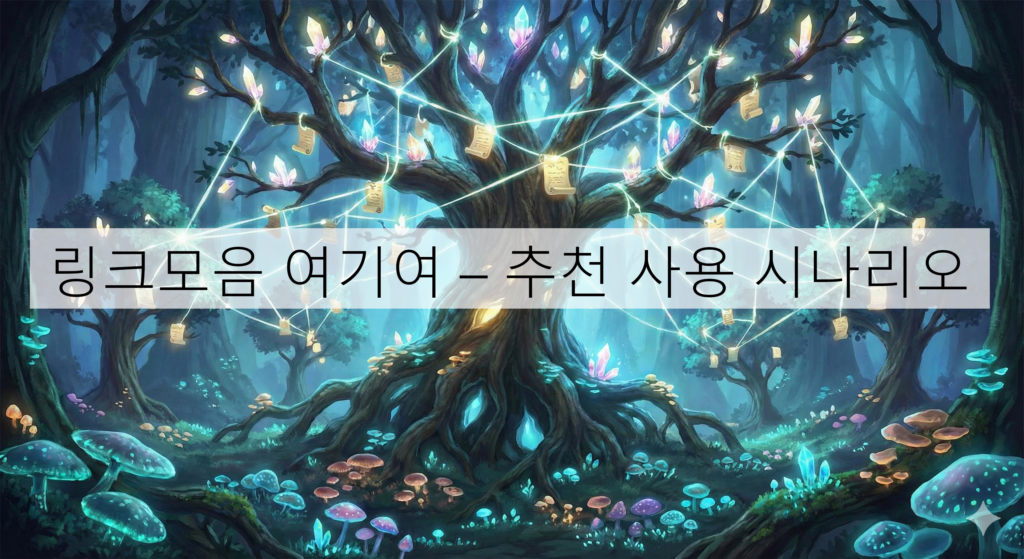 링크모음 여기여 – 추천 사용 시나리오